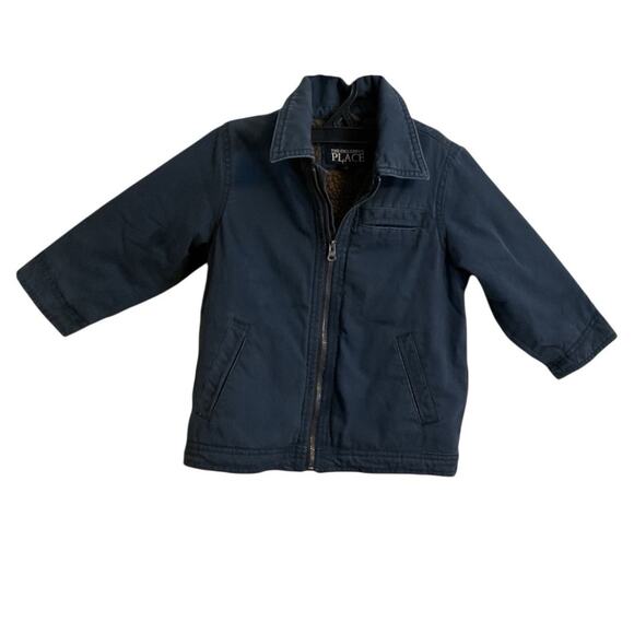 The Children's Place Navy Blue Jacket Kids Size 3T Blue Fleece Lining - Picture 2 of 10
